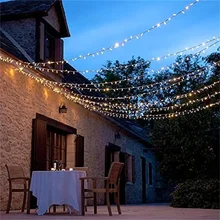 23M 33M 50M 100M Waterproof LED String Lights 24V EU US Pulg Outdoor Garland for Christmas Trees Xmas Party Wedding Decoration