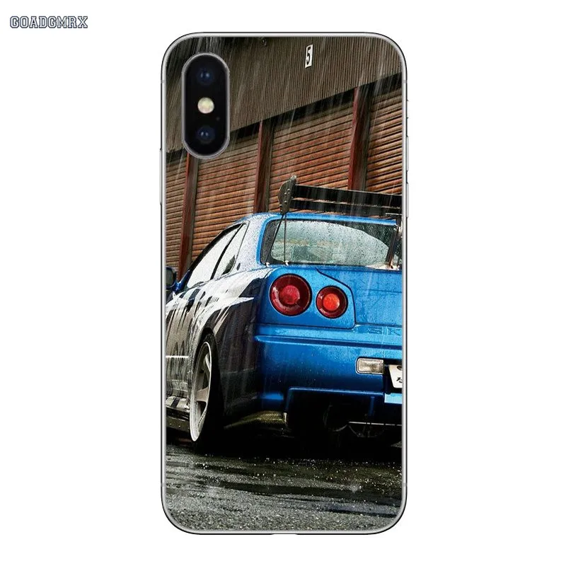 Прозрачные мягкие чехлы для автомобиля Nissan GTR Мягкий силикон для iPhone 11 X XR XS Pro MAX 4 4s 5 5S SE 5C 6 6S 7 8 Plus - Цвет: image 3