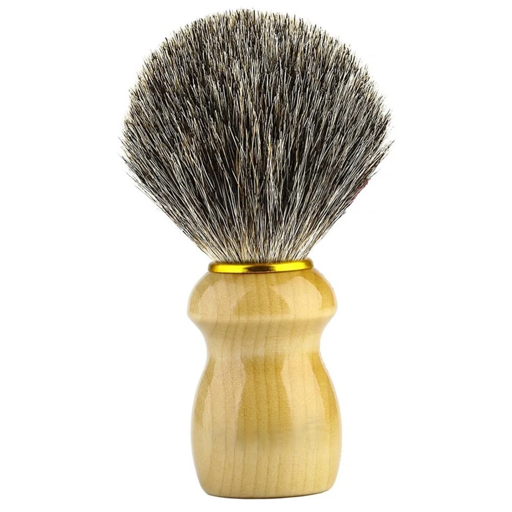 Pure Badger Hair Shave Brush Wood Shaving Brush Wood Handle Traditional