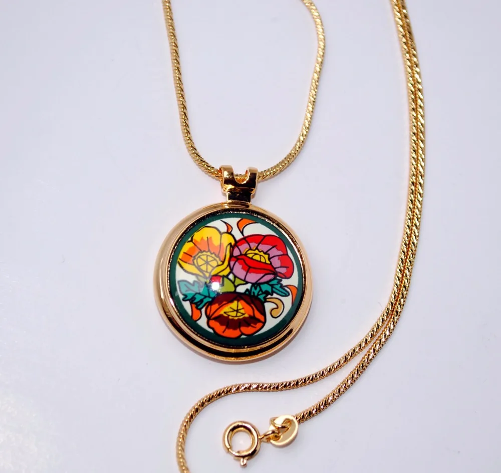 Комплект украшений с эмалью 4 шт. 014|enamel jewelry|style setenamel jewelry set |