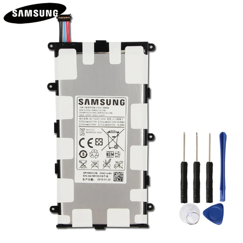 Оригинальный планшетный аккумулятор SP4960C3B для Samsung GALAXY Tab 7 0 Plus P3110 P3100 P6200 P6210
