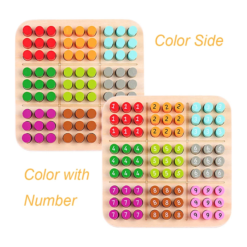 Wooden Sudoku Puzzle Board Game for Children Enlightenment Educational Math Toys Learning Education IQ Toy for Kids Over 8 Year 6
