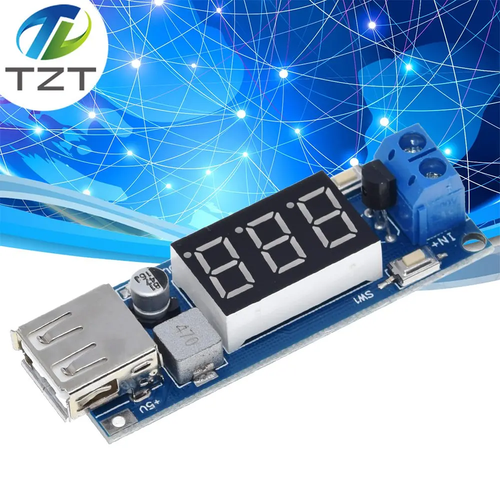 

DC-DC Step Down Module Two-wire Voltmeter 5 V USB Charger or Power Supply Input 4.5V-40V Output 5V/2A
