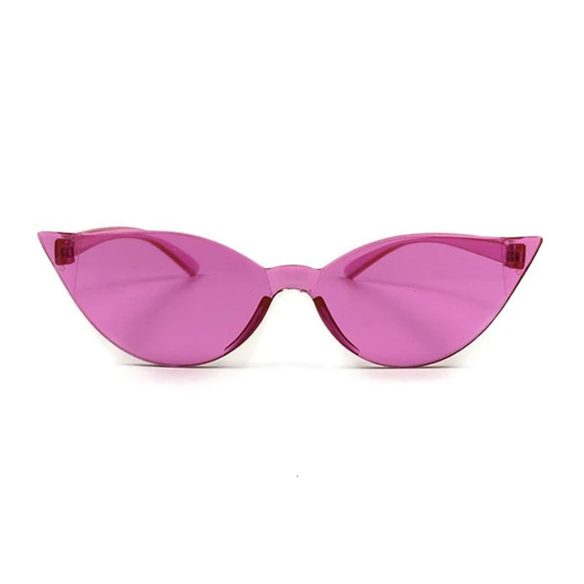 8 Pack Pink Sunglasses for Women Collection Trendy Cute Costume Accessories Eyewear Set (Transparent/Solid/Mix)