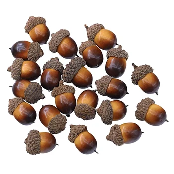 

50 Pcs Artificial Simulation Small Acorn, Decoration Fake Fruit, Home House Kitchen Decor,Holiday Decoration, Halloween, Autumn