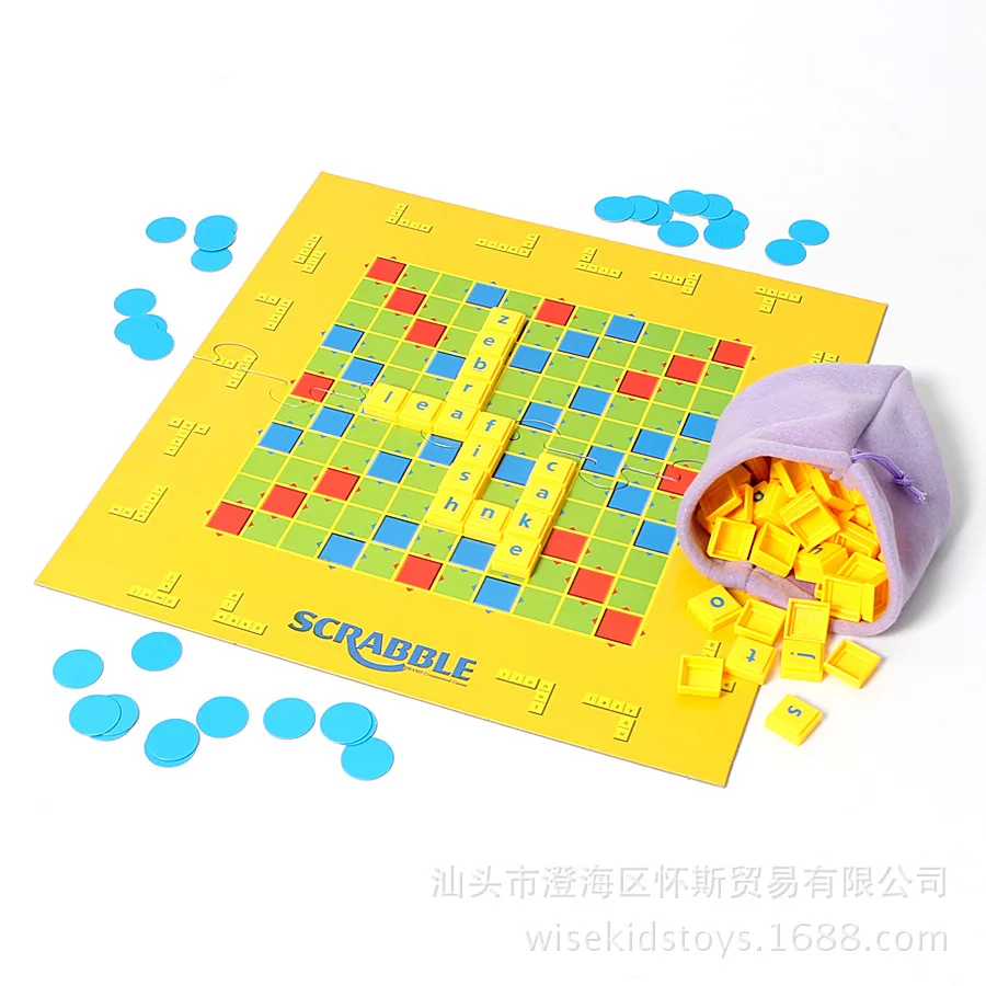 

Children Cognitive Toy Fun Crossword Learning English Lettered Solitaire Spelling Scrabble Spell Word English