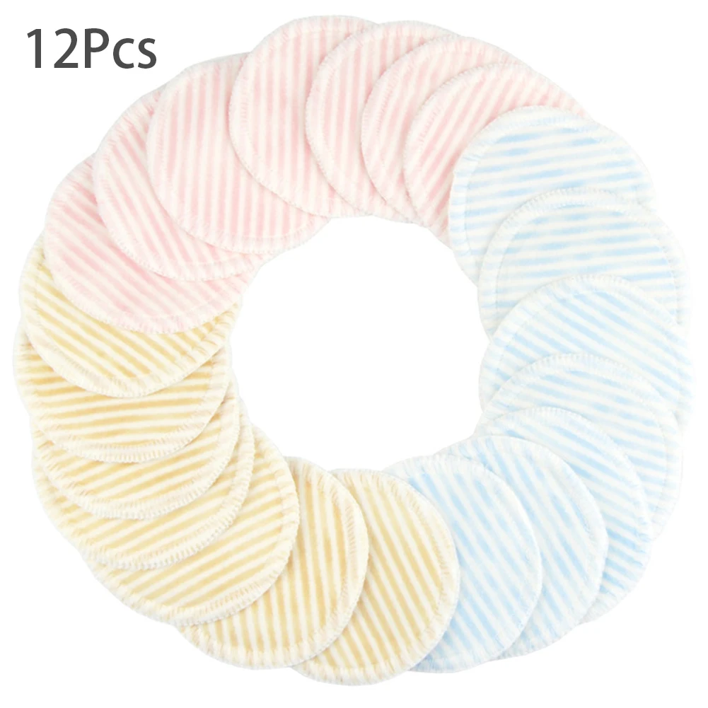 

12pcs Facial Reusable Cleaning Travel Bamboo Fiber Round Universal Washable Scrub Cosmetics Tool Makeup Remover Pad Wipes Soft