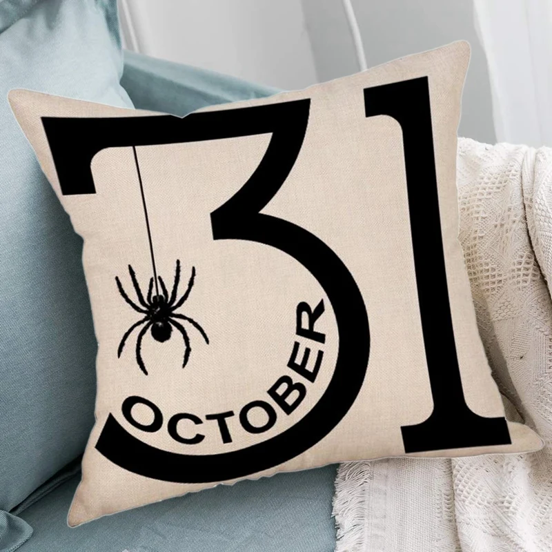 Deember Trick or Treat Хэллоуин Льняные Декоративные наволочки для дивана внутренний двор 4,18x18 дюймов-ABUX