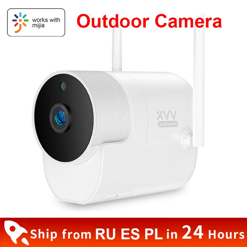 Наружная панорамная камера Xiaovv наблюдения 360 IP 1080P HD беспроводная Wi Fi высокого