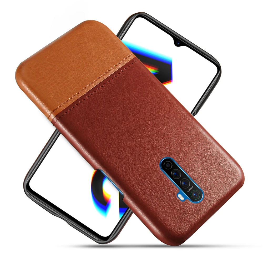Realme X2 pro чехол Mofi для Oppo Realme X2 pro Чехол, Защитная перчатка, чехол, чехол, кожаный цвет, черный, красный, Realmex2 pro - Цвет: Dark Brown brown