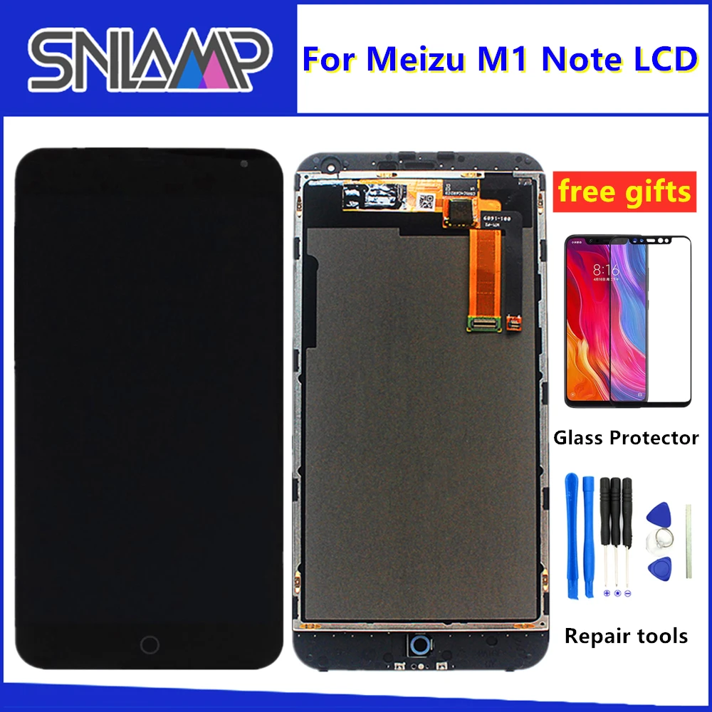 SNLAMP AAA качество ЖК дисплей + рамка для 5 &quotMEIZU M1 NOTE экран Замена MEIZU Digiziter