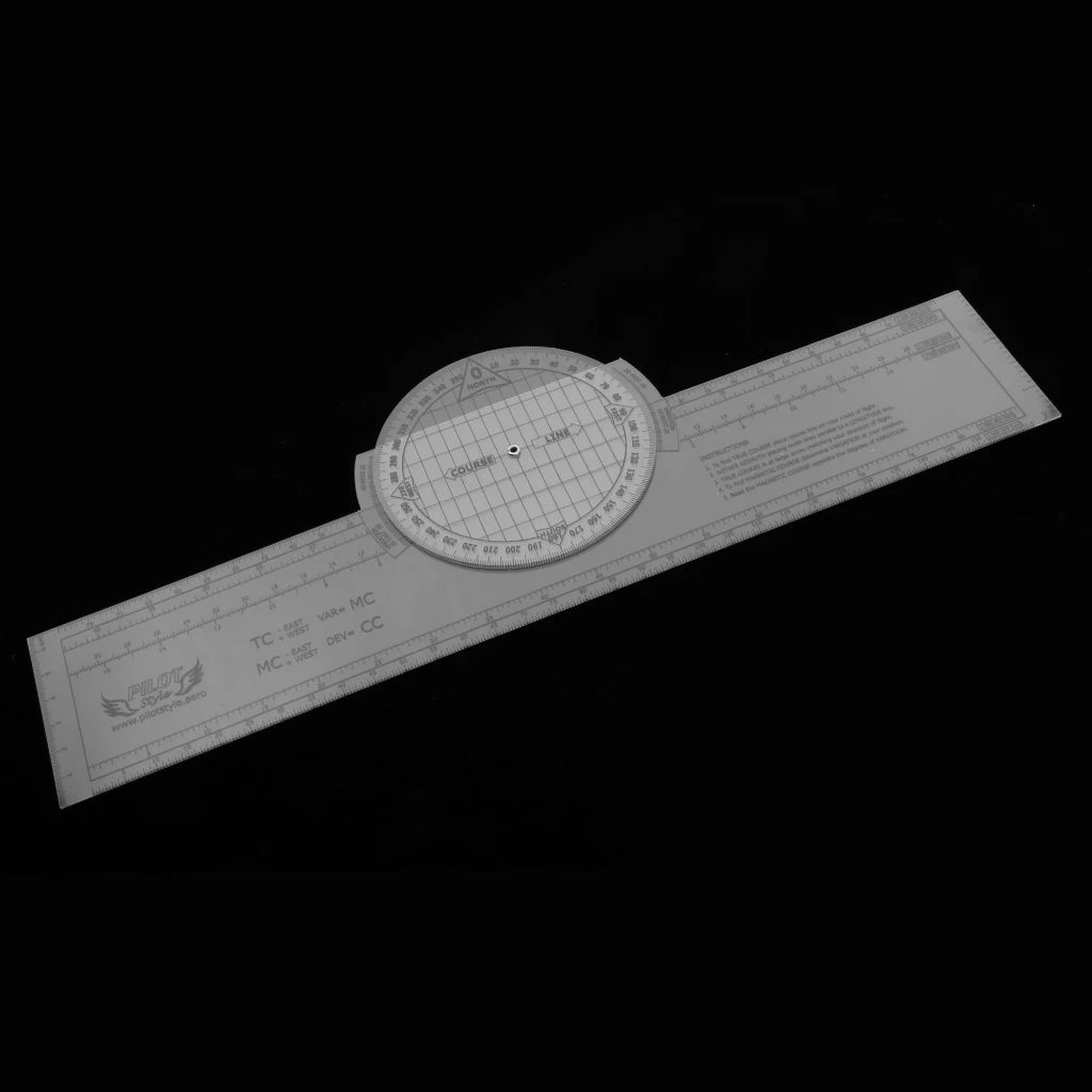 

13.2''x 2.4'' Plastic Rotating Flight Plotter for Plotting Navigation Supplies