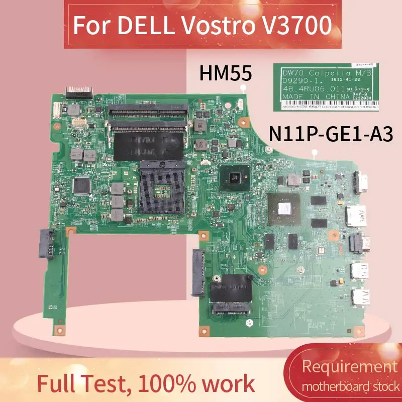 CN 0K84TT для DELL Vostro V3700 материнская плата ноутбука 09290 1 N11P GE1 A3 ГБ HM57 DDR3 Материнская