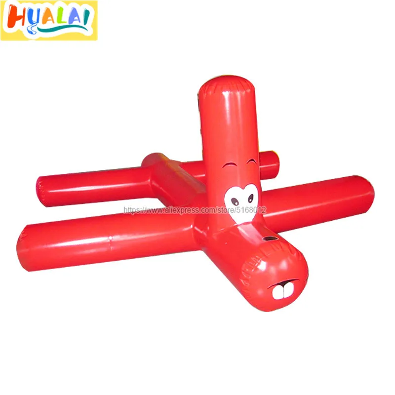 

giant inflatable floating water park sport games red flying bird/dog toys for swimming pool for children PVC 3.5m free shipping