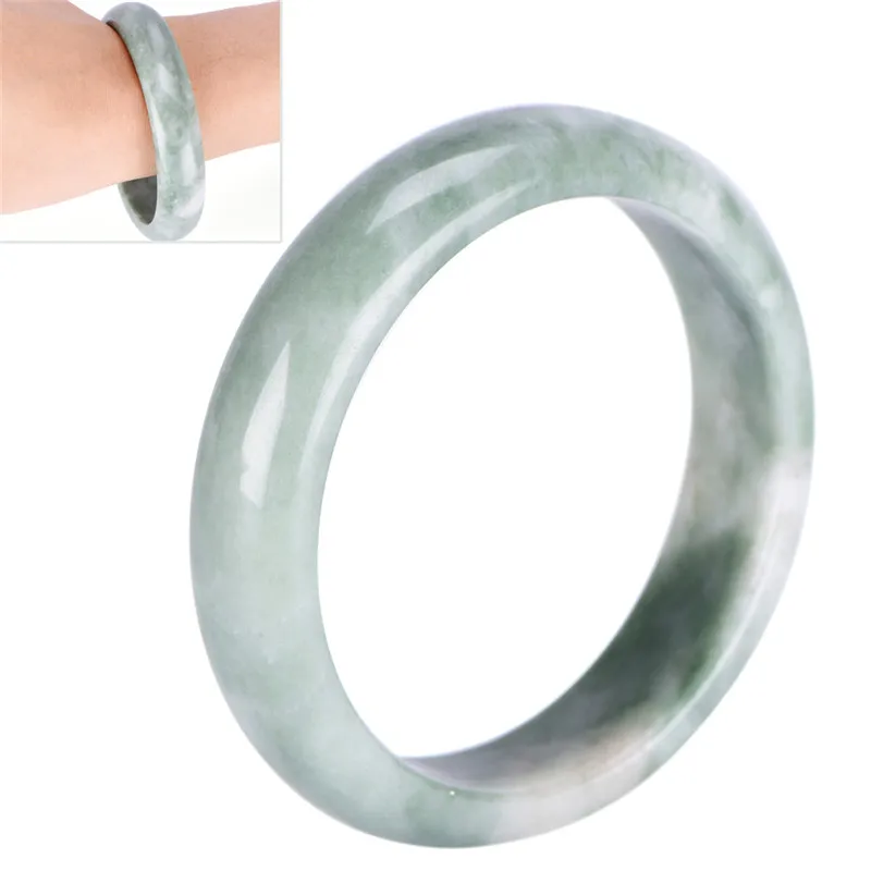 Natural Green Jade Bangle Bracelet Charm Jewellery Fashion Accessories Hand-Carved Lucky Amulet Gifts For Women Her Men 6