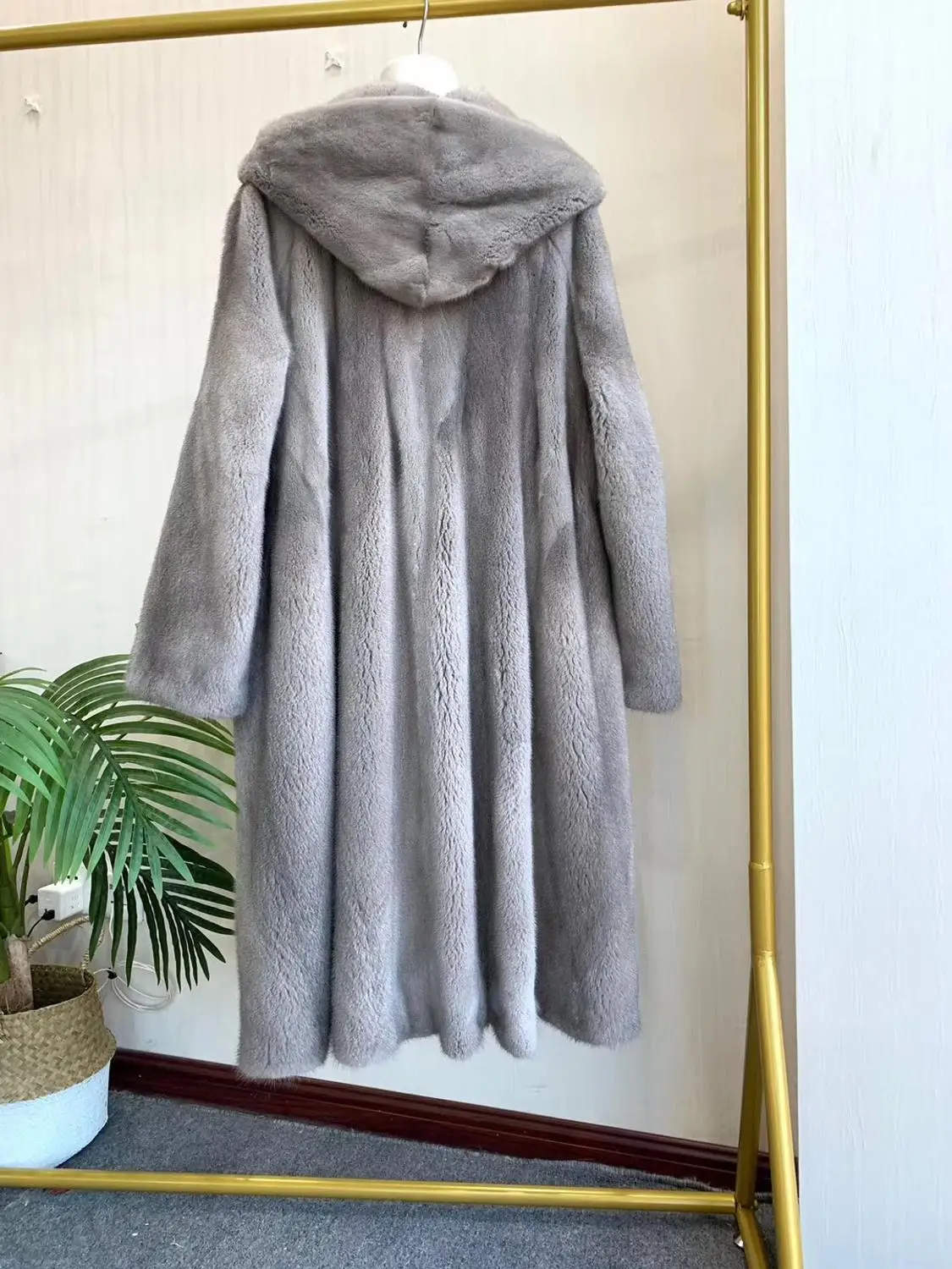 Натуральное Норковое длинное пальто, Женское зимнее Норковое Пальто, длинное модное роскошное зимнее пальто для женщин с полицейской паркой, натуральный мех, сохраняющий тепло, цельное