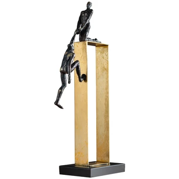 

CLASSICAL ACROBATICS SPORT BALLET GIRL FIGURINES OLD WROUGHT IRON GYMNASTICS ART SCULPTURE HANDICRAFTS HOME DECORATIONS R1363