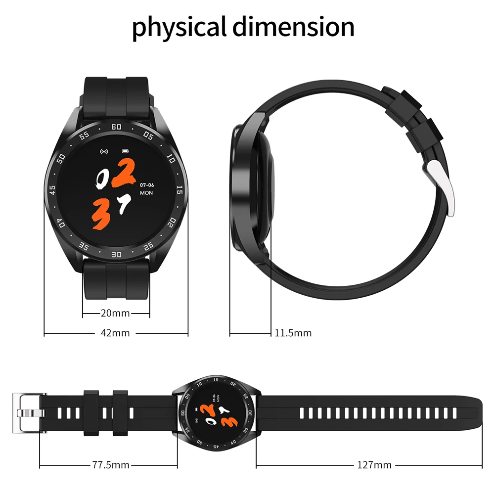 Новые смарт-часы IP67 Водонепроницаемый фитнес-трекер для измерения сердечного ритма браслет 1,3 дюйма ЖК-дисплей для мужчин и женщин умные часы для Android
