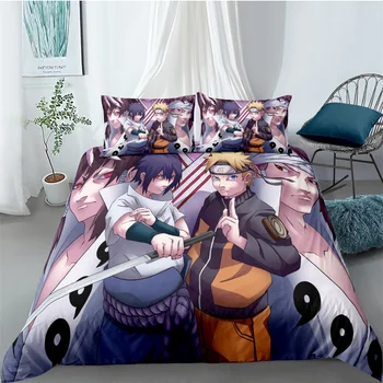 

Comic Naruto Bedding Set Bedroom Decor Hypoallergenic Quilt Cover Doona 1PC Duvet Cover with Pillowcase Dropship