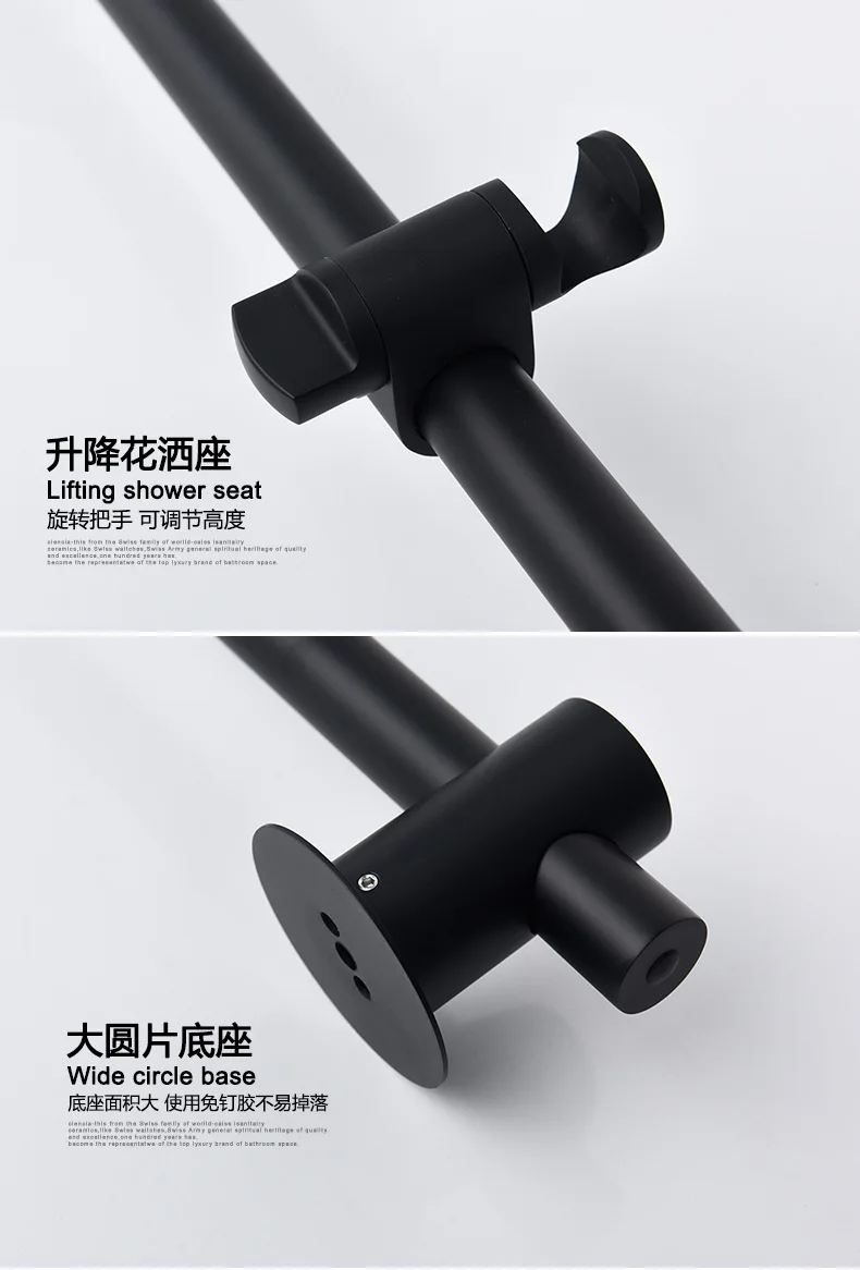 304 Stainless Steel Hole Punched Shower Rod Handheld Sprinkler Lift Rod Shower Simplicity Set Bathroom Shower Support