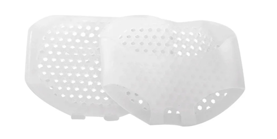 1 pair White Silicone Forefoot Insoles for Women High Heel Shoes Breathable Health Care Relief Pain Half Pads Toes Inserts Honeycomb Forefoot - Цвет: 1 pair White