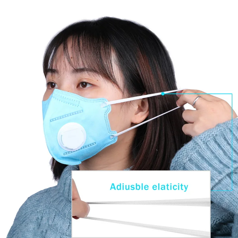 

30PCs KN95 Anti Dust Masks Folding Valved PM2.5 Anti Virus Formaldehyde Bad Smell Bacteria Proof Face Mask Anti Coronavirus