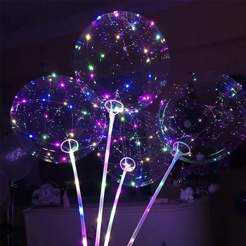 

Led Balloon Globos Transparent Bobo Baloon Luminous Wedding Decor Birthday Party Decorations Kids Balloon New Year 2021