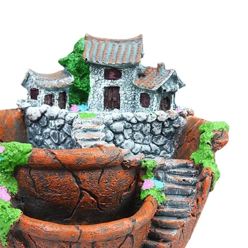 

Figurines Resin Flower Pot For Herb Cacti Succulent Plants Planter Home Garden Micro Landscape Decor Crafts