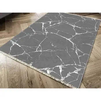 

Slip-resistant Outsole Digital Print Velvet Carpet Crack Wall Anthracite 80x200 cm