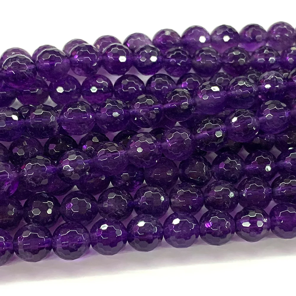 Natural Lavender Amethyst Gemstone Round Loose Beads 4mm 6mm 8mm 15.5" 