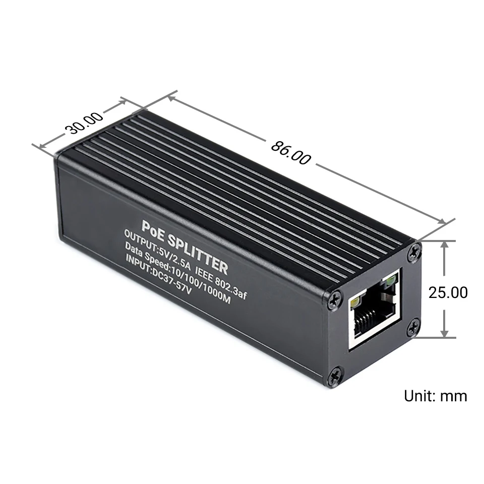  ⰡƮ PoE ø, ݼ ̽ ȣ, 5V 2.5A -C , IEEE 1/802 af/at ؼ ⰡƮ ̴