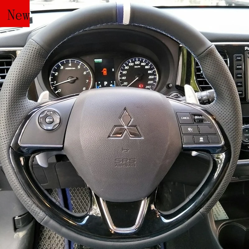 

High-quality Non-slip Comfortable Leather Car Steering Wheel Cover for Mitsubishi ASX Lancer Outlander Pajero V7 Car Accessories