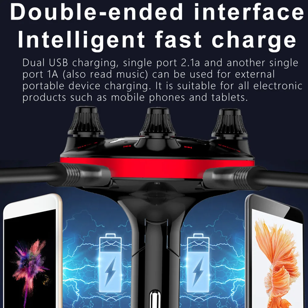 Bluetooth FM передатчик Handsfree автомобильный комплект 1,3 дюймов ЖК-дисплей TF карта/U диск MP3-плееры двойной USB зарядное устройство