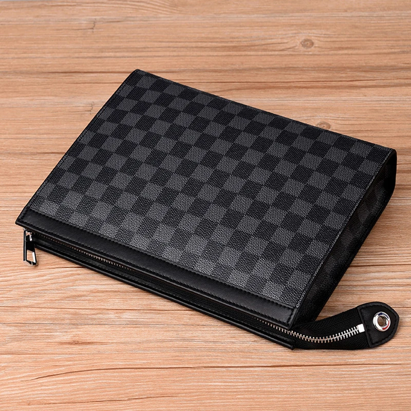 

Genuine Leather Fashion Hand Holding Envelope Senior Business Clutch Men's Envelope Bag