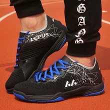 Мужская износостойкая обувь для бадминтона; спортивные дышащие женские кроссовки унисекс; мягкая легкая противоскользящая обувь; D0884