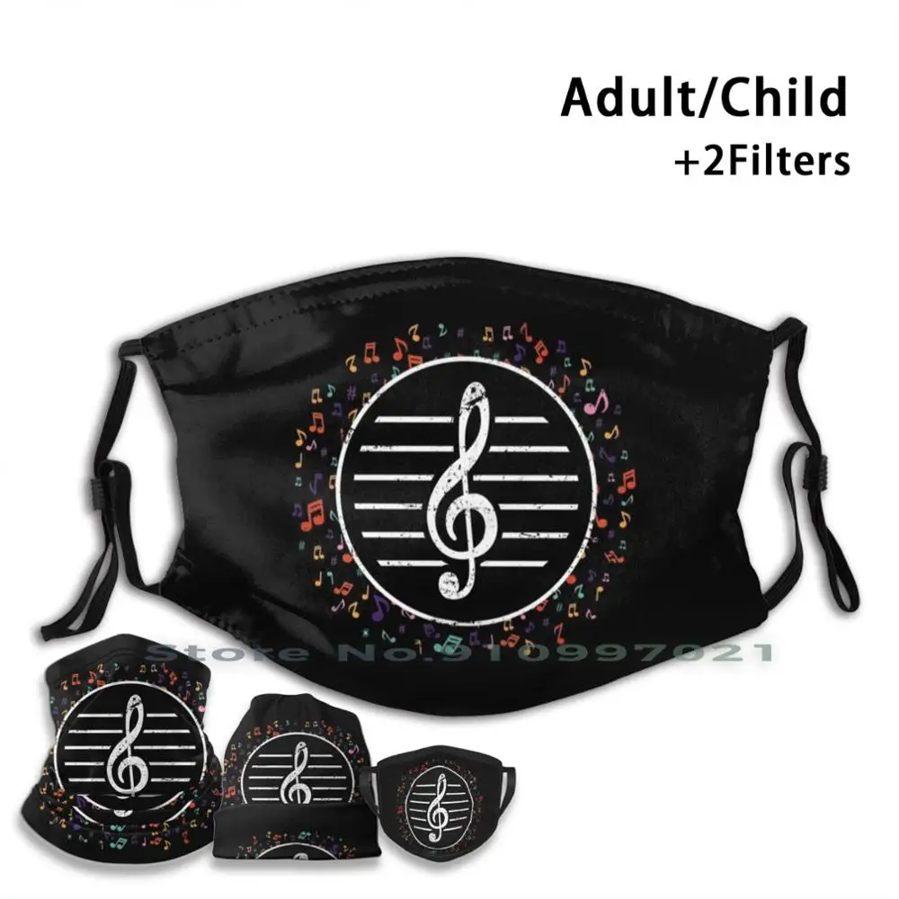 Кто любит музыку пользовательский дизайн для детской и взрослой маски