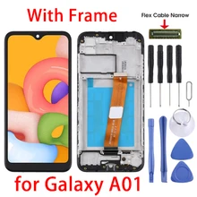5.7 for para samsung galaxy a01 display lcd & digitador assembléia completa & quadro para galaxy SM-A015F/ds, SM-A015G/ds, SM-A015M/ds