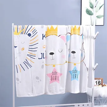 

Bamboo Newborn Baby Blanket Baby Quilt Cartoon Patterns Multi-use Infant Towel Baby Muslin Swaddle Wrap