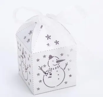 

creative Merry Christmas snowbaby carved candy bag new marriage charm Shower Favor Boxes Wedding Party Gift hold bag