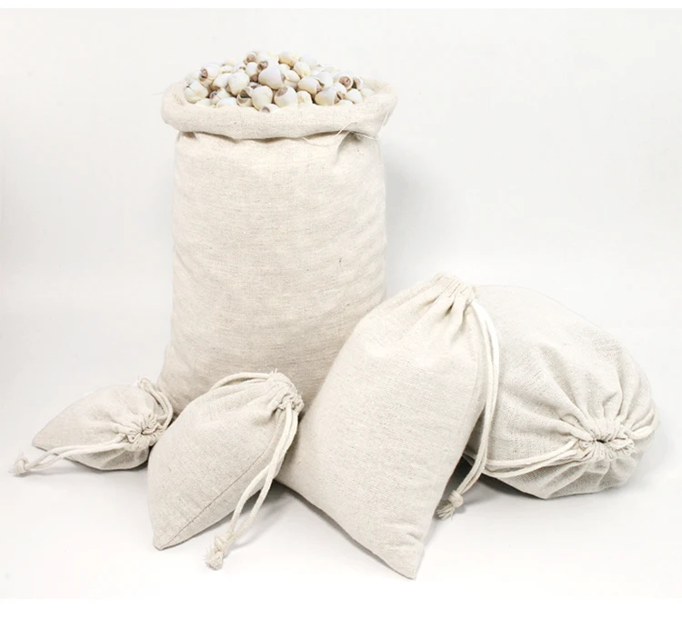 

Kitchen Sundries Tea Candy Nuts Storage Cosmetics Bag Linen Drawstring Jewelry Storage Bag Small Food Storage Bag Package Pouch