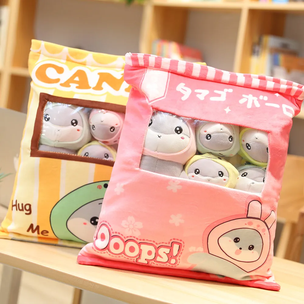 

Candice guo! cute plush toy one bag pocket lovely hamster turn to dinosaur bee rabbit frog soft cushion birthday Christmas gift