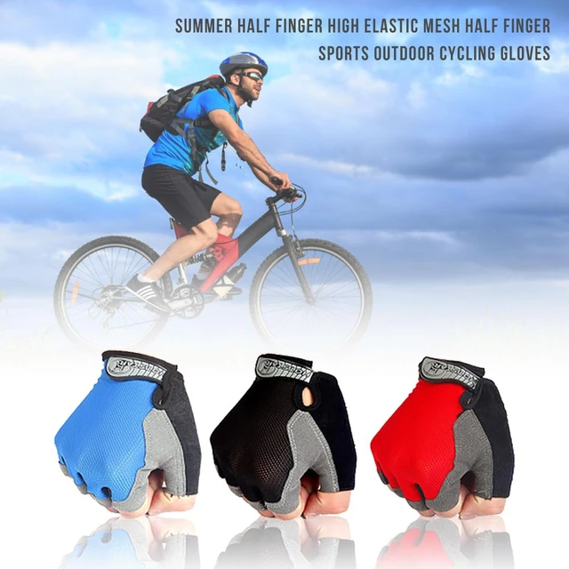 Guantes de ciclismo MTB de medio dedo, antideslizantes, antisudor,  transpirables, antigolpes, para hombre y mujer - AliExpress