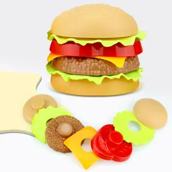 

Children Simulation Food Hamburger Hotdog Kitchen Toy Set Pretend Play Miniature Snack Burger Educational Toys For Girl Kid