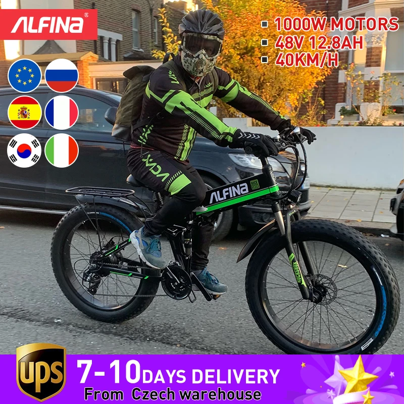 EU Stock)ALFINA FX 01 New 1000W 12.8AH Mountain Electric Bike