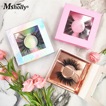 

1 Pair Mink False Eyelashes 100% Cruelty Free Criss-cross Lashes Thick Lashes Wispies Fluffy Lashes Makeup Tools Beauty Package