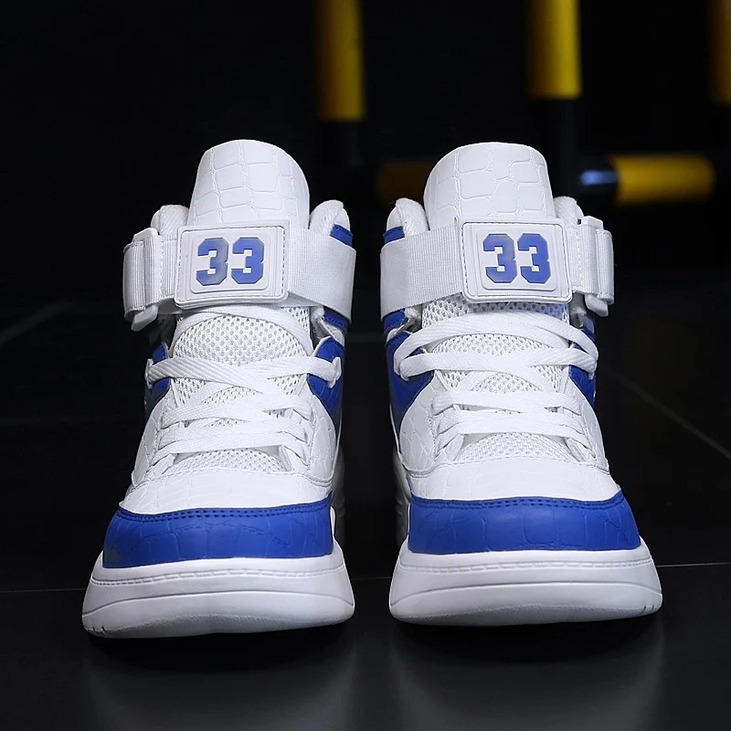 Men's Skateboard Sneakers Outdoor High-top Casual Thick-soled Lace-up Shoes Korean Fashion Simple Wild Student Heighten Shoes