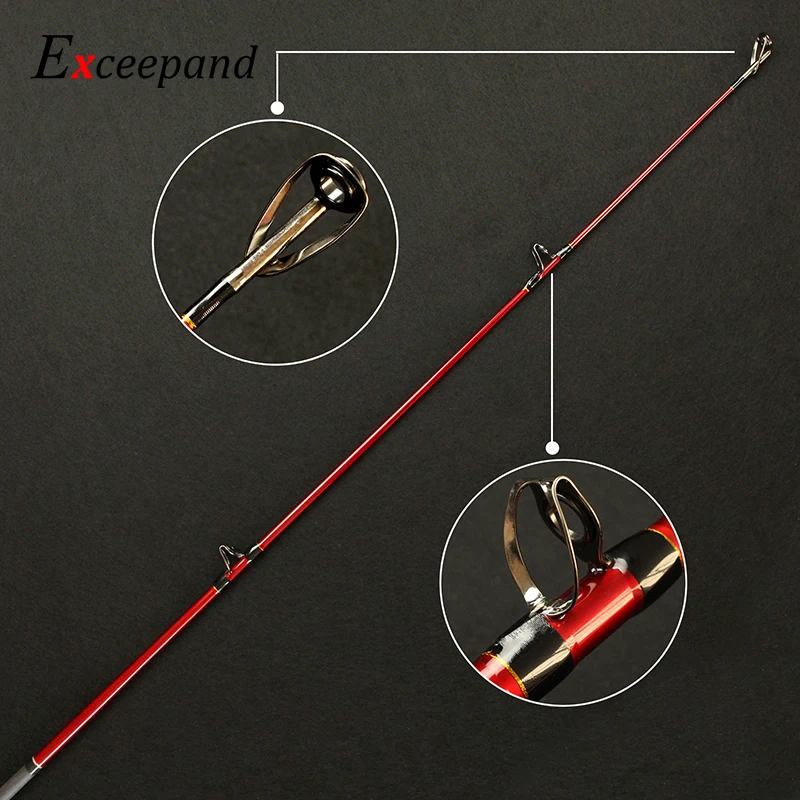 Exceepand 30-50 Lbs Carbon Fiber Spinning Saltwater Sea Fishing Jigging Boat Rod Various Lengths Fishing Pole