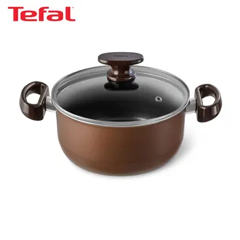 

Casseroles & Ishinabes TEFAL 04182322 pan Aluminum Alloy With Pot Tendance Brownie Kitchen cookware Brown