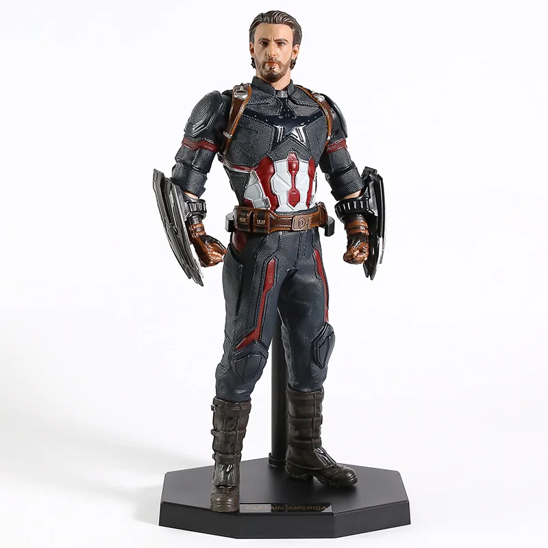 Капитан Америка черный щит версия Endgame ПВХ фигурка Коллекционная модель игрушки