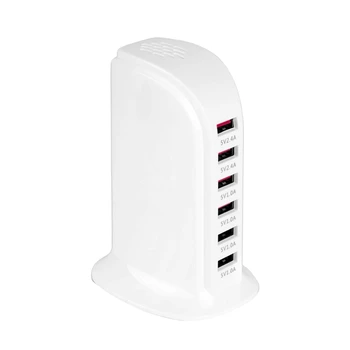 

30W USB Portable Charging Tower Station Desktop Wall Charger Hub for Multiple Devices Tablets and Smartphones Eu Plug